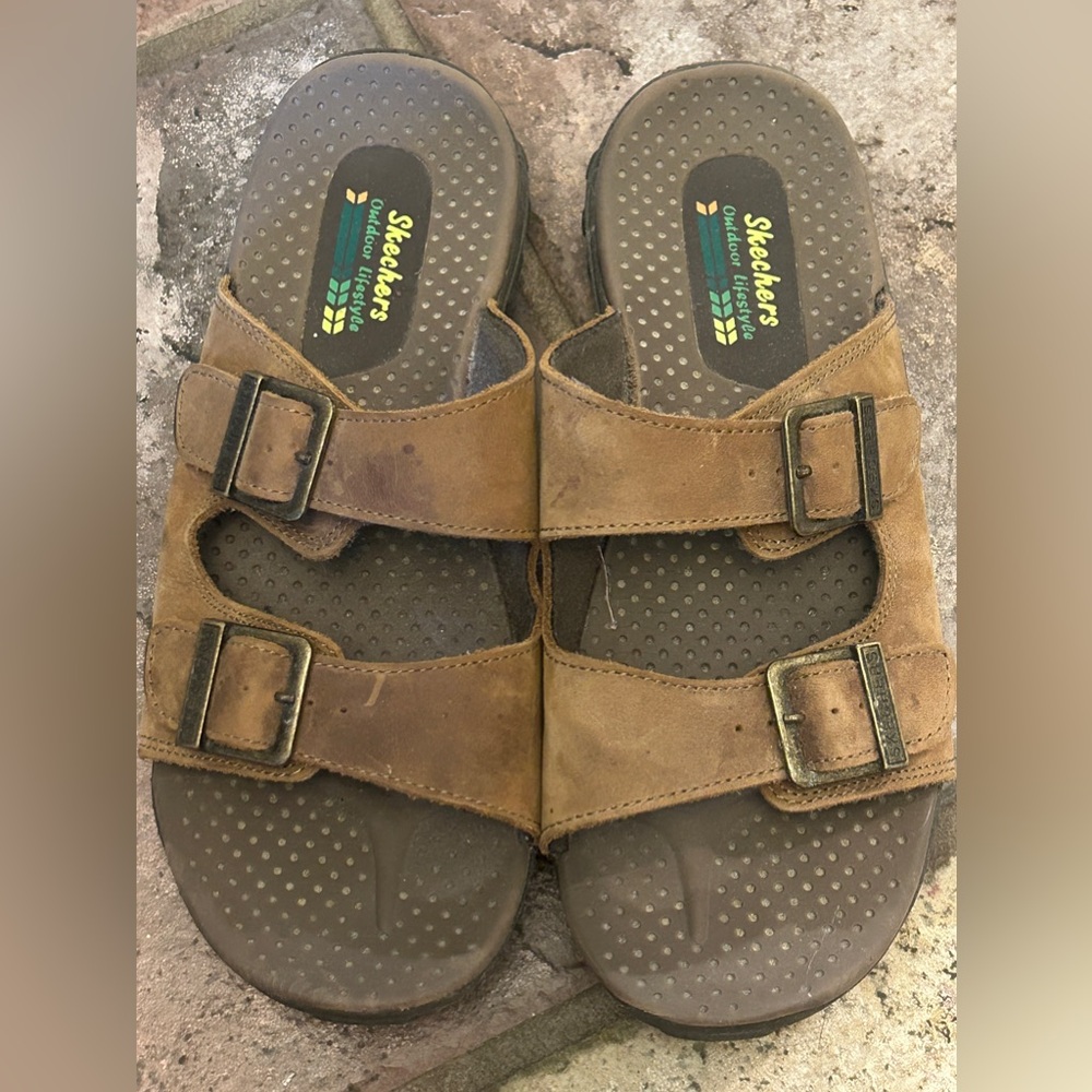 Skechers Leather Slide Sandal Size 8 Women’s
